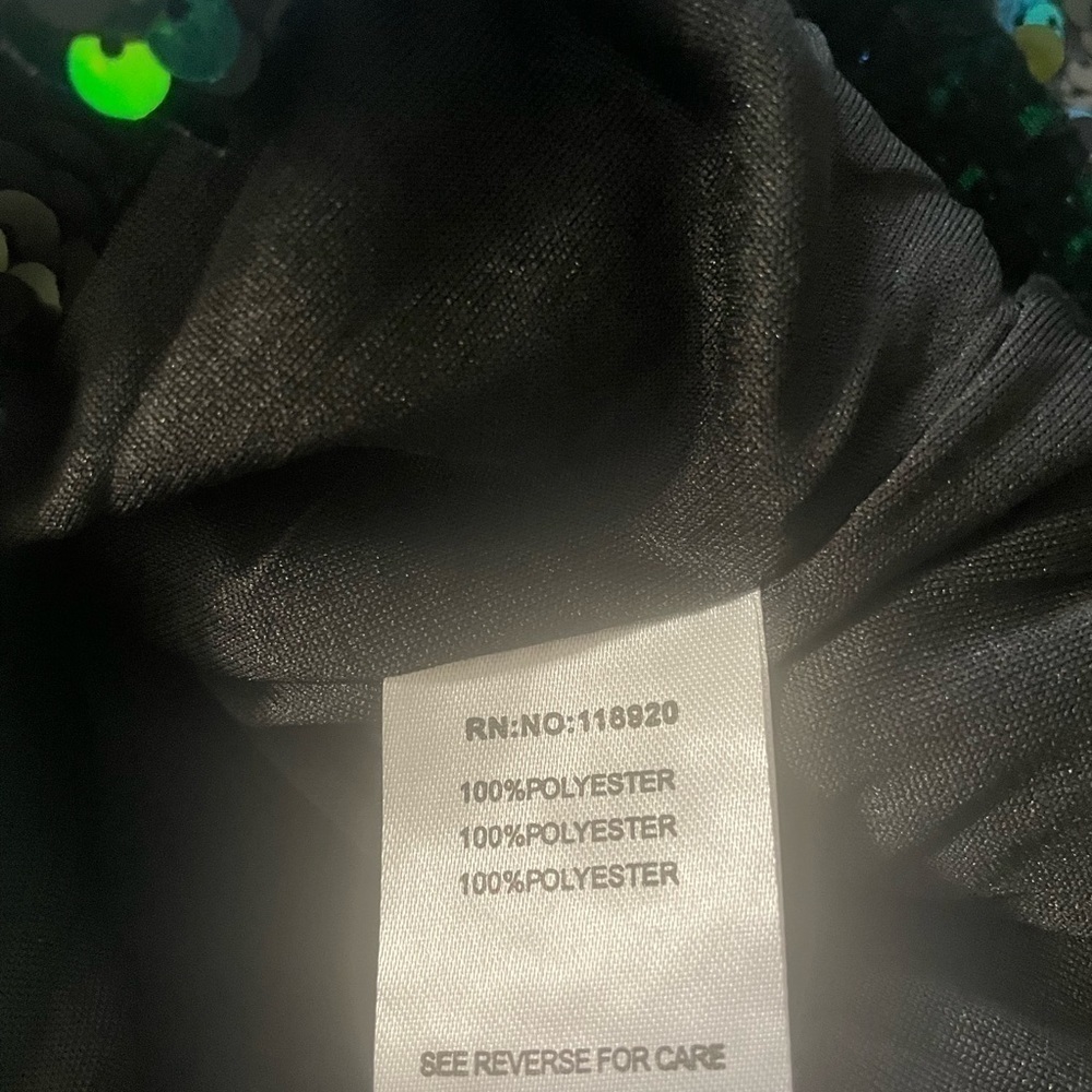 Lucy Paris Green & black Sequin mermaid scales skirt - Picture 9 of 15